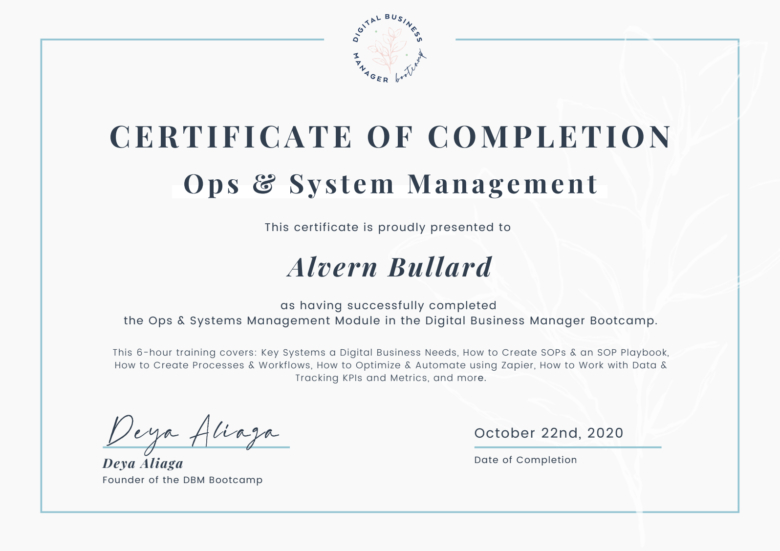 Ops & System Management Certification